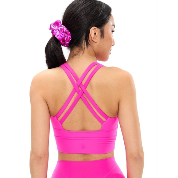 Buffbunny Collection Sports Bra rosa tank strappy workout top vineyard dark red - Picture 3 of 5